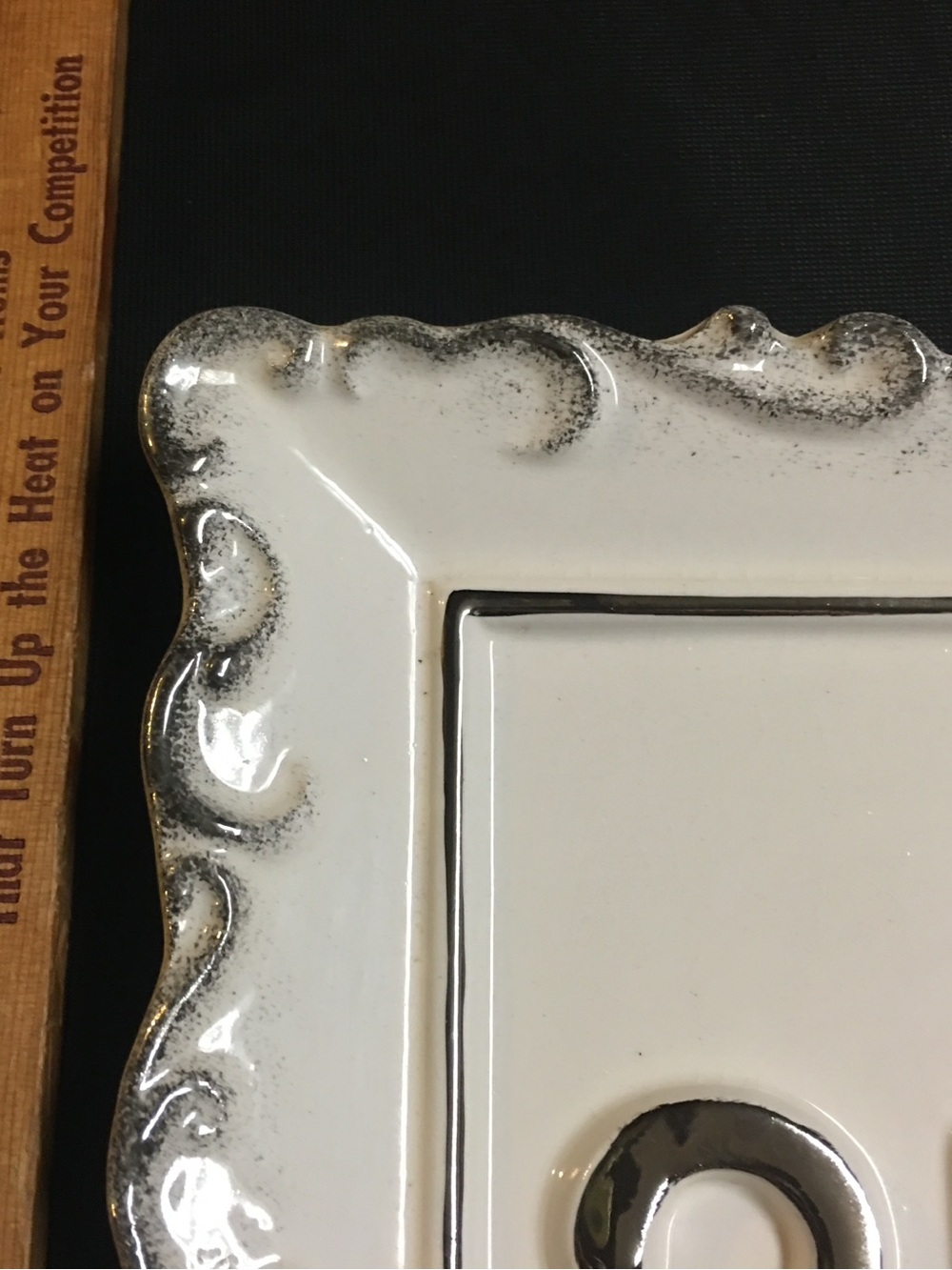 25th Anniversary Ceramic Plaque with Praying Hands - White & Tan - Picture 9 of 10